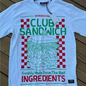 Wesc White Club Sandwich Graphic Tee Mens xl